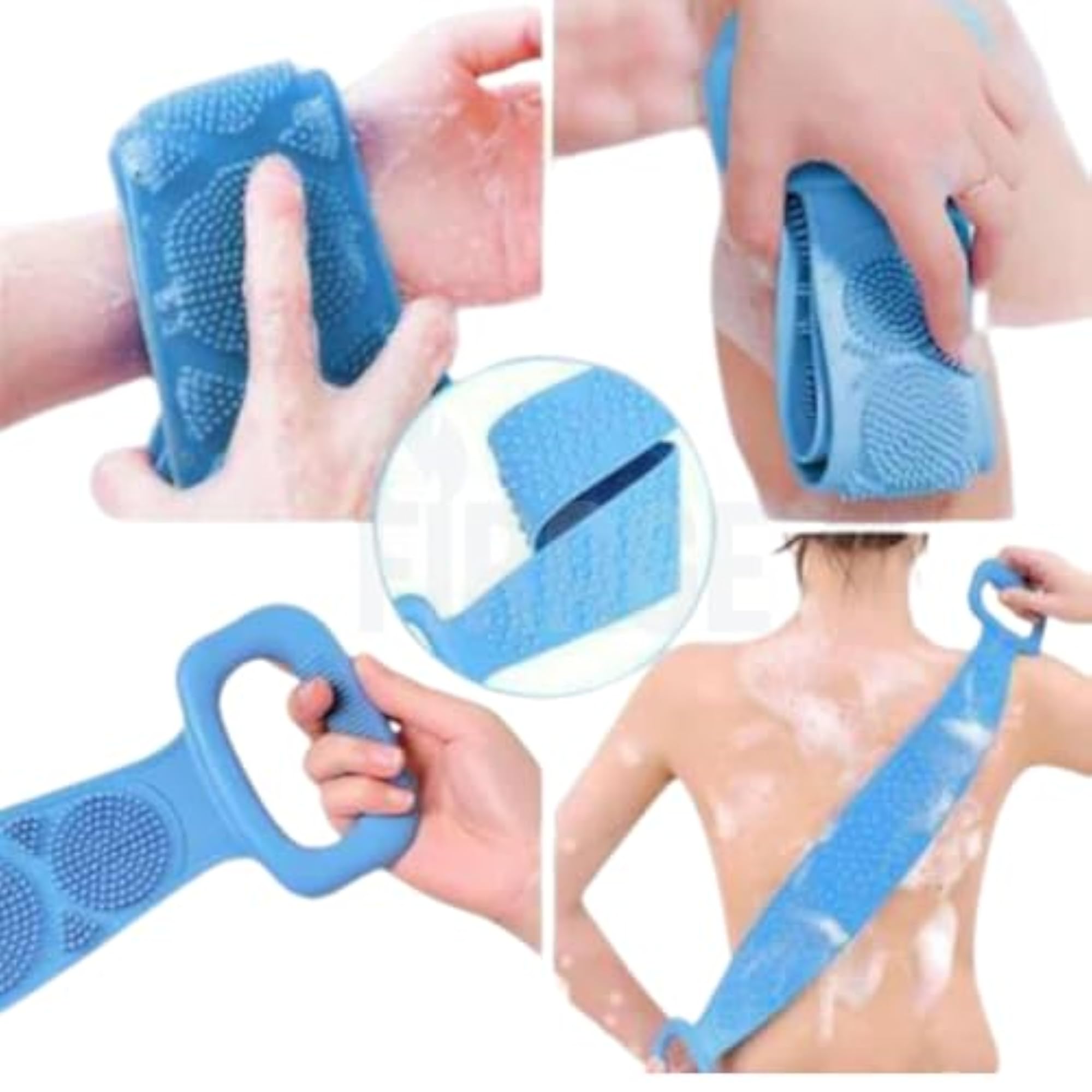 Silicone Back Scrubber with Massage Nodes for Deep Cleansing